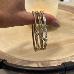 Henri Bendel Crystal Bangle Set